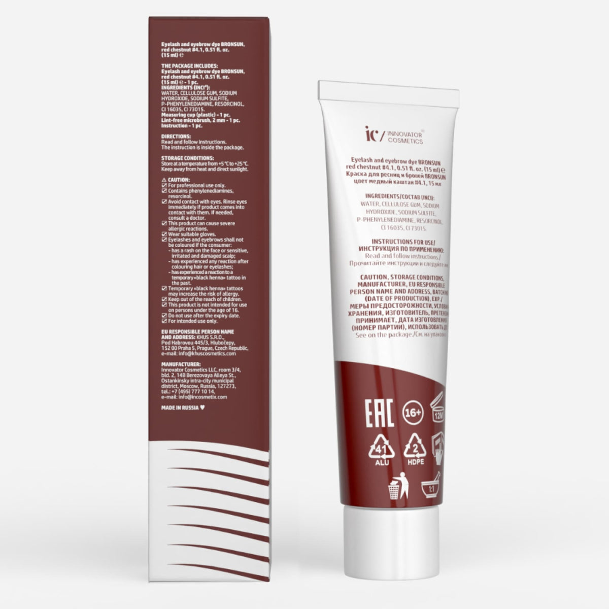 Bronsun Eyelash and Eyebrow Dye- Red Chestnut