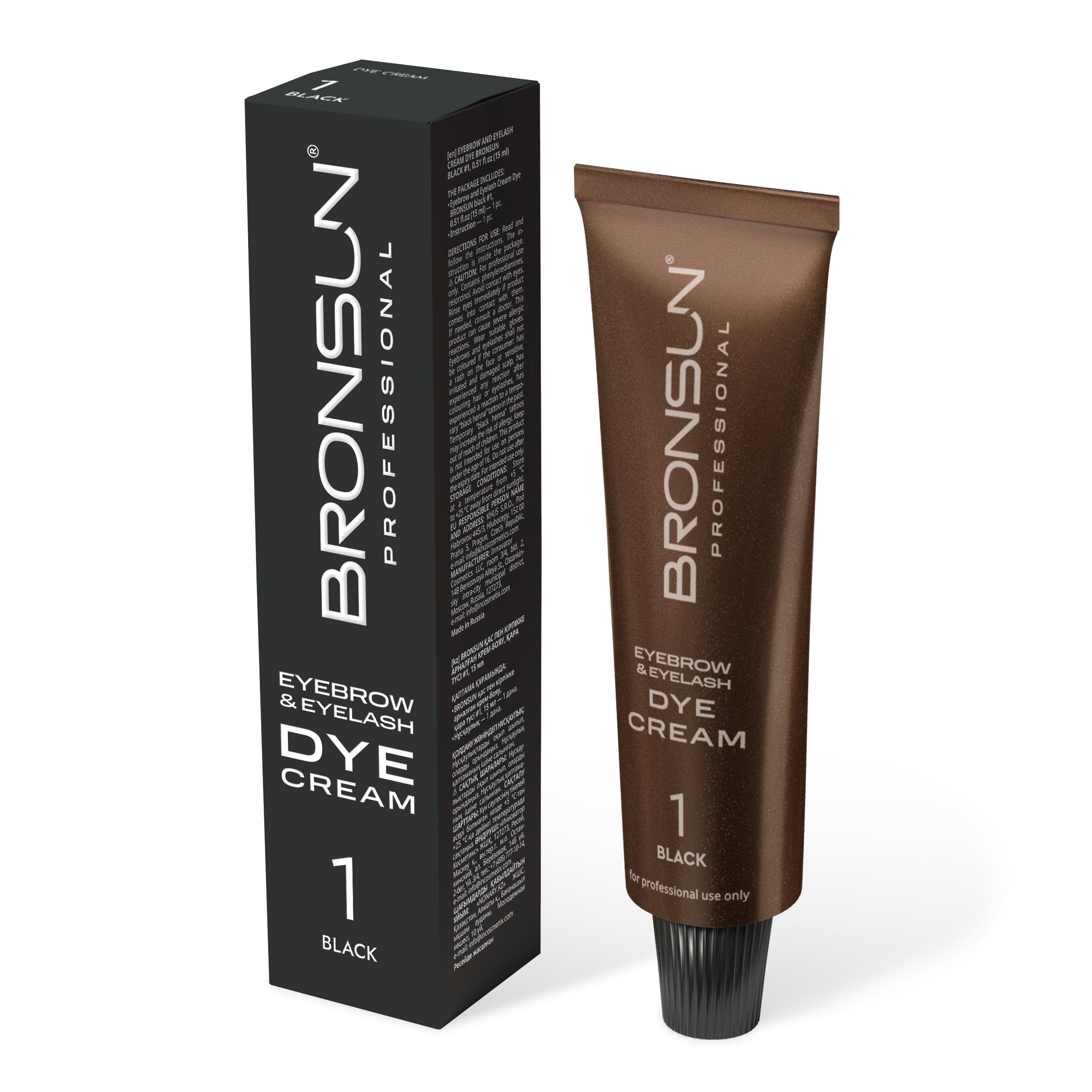 Bronsun Eyelash & Eyebrow Dye Cream - Black#1