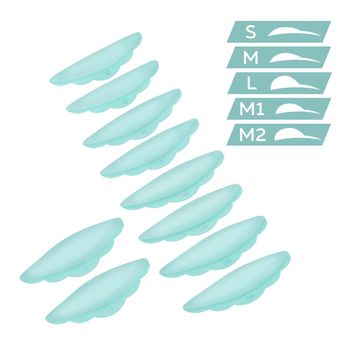 Bronsun Silicone Lash Lift Pads 5 Sizes