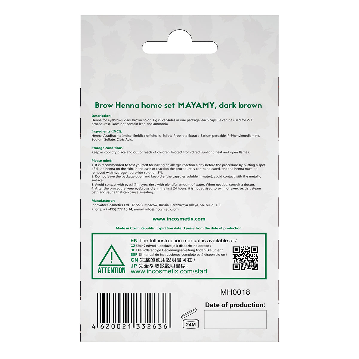 Mayamy Brow Henna Trial Set - Dark Brown