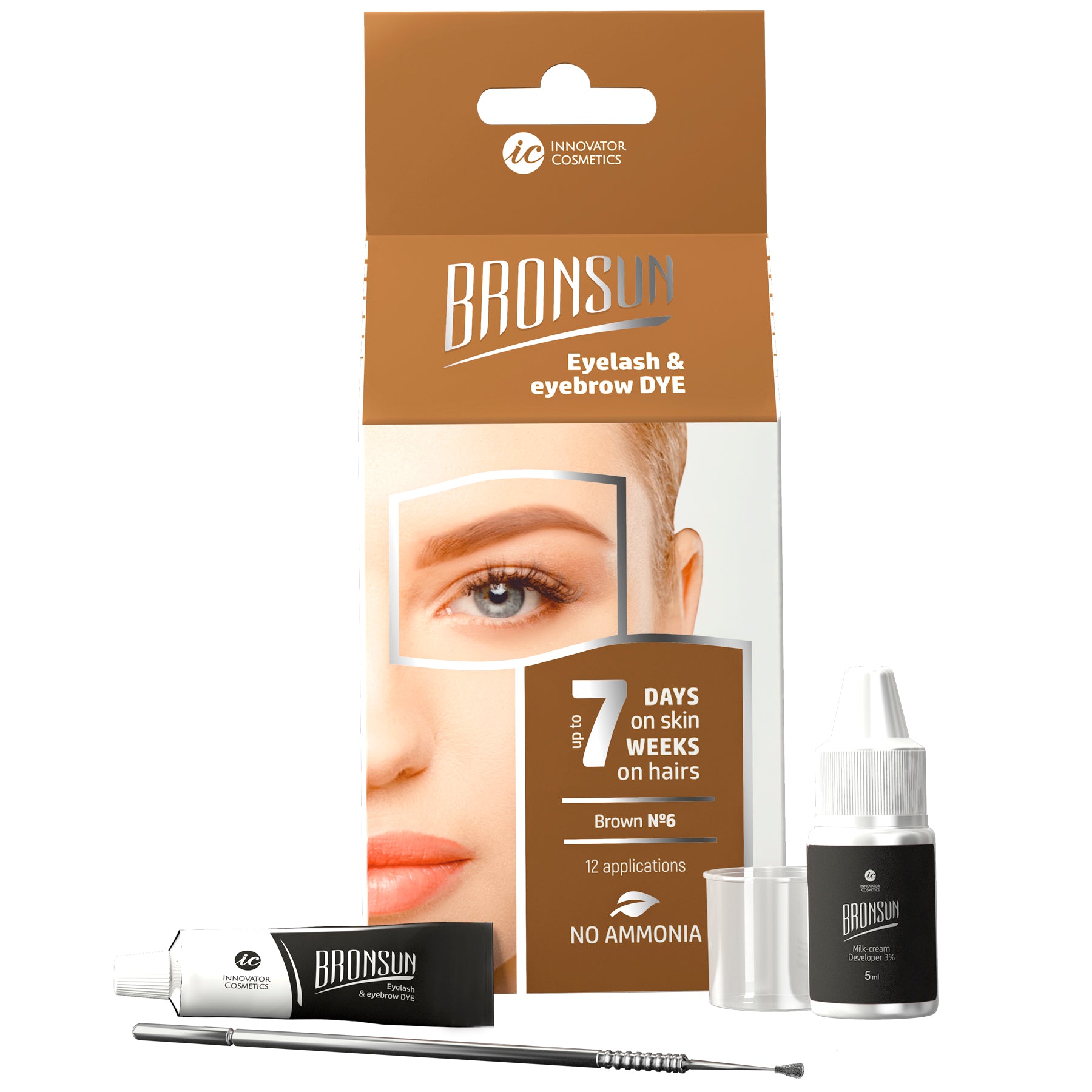 Bronsun Eyelash & Eyebrow Dye Trial kit - Brown#6