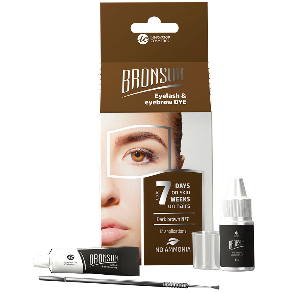 Bronsun Eyelash & Eyebrow Dye Trial kit - Dark Brown#7