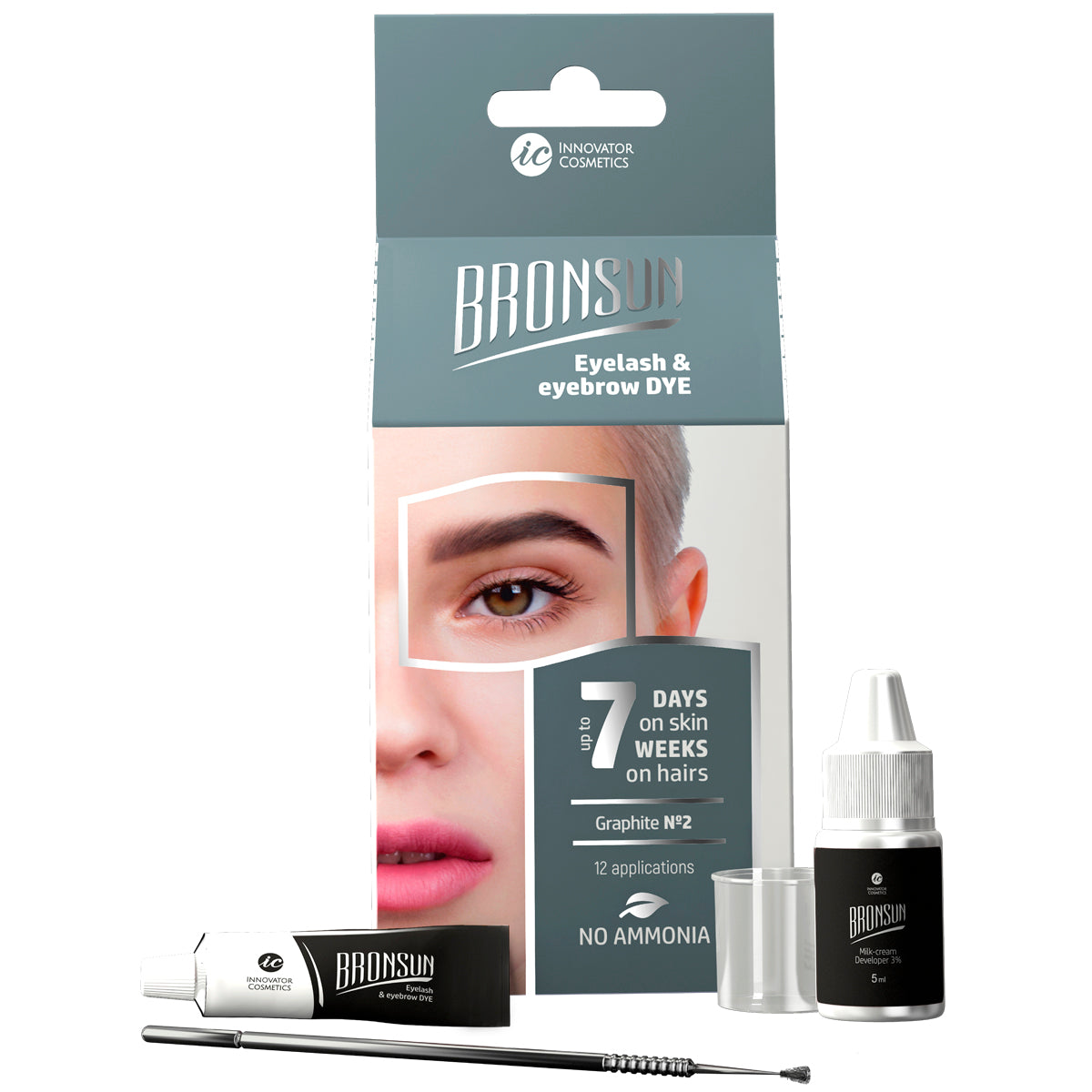 Bronsun Eyelash & Eyebrow Dye Trial kit - Graphite#2