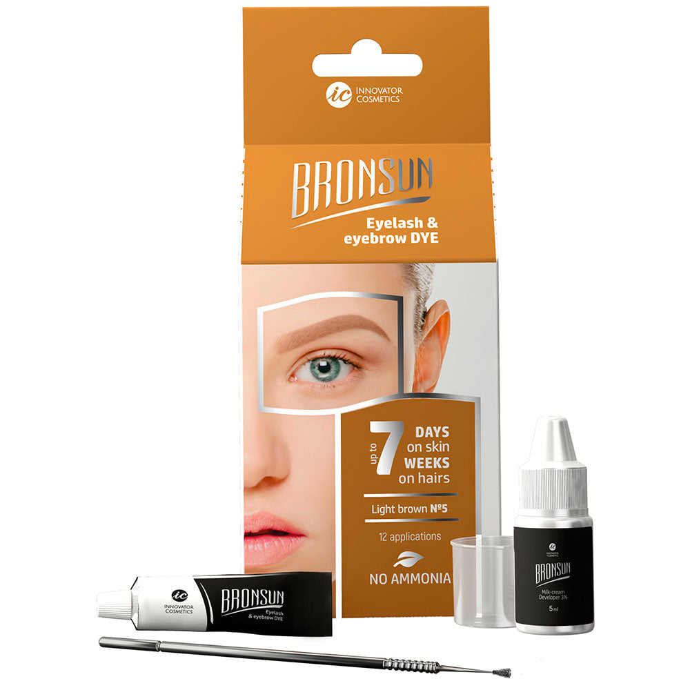 Bronsun Eyelash & Eyebrow Dye Trial kit - Light Brown#5